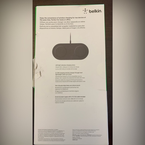 Belkin dual wireless charging pads 10W, NIB - Picture 5 of 6